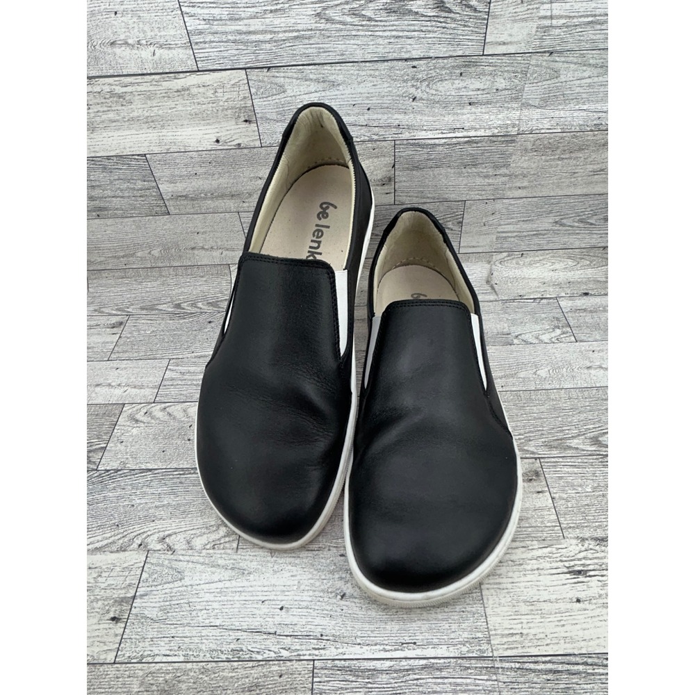 Be Lenka Eazy Black Leather Barefoot Slip On Sneakers Men Sz US 9 EU 42 Portugal